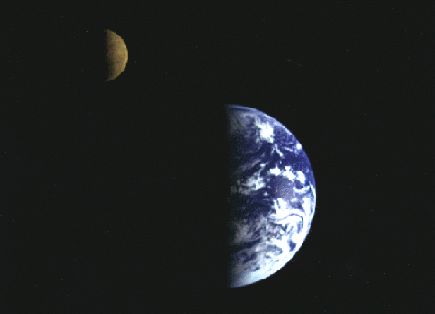 Earth and the moon